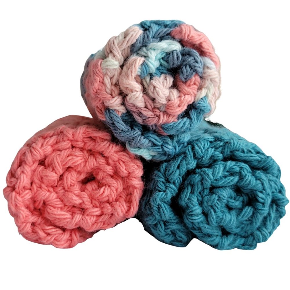 🎀Host Pick🎀HANDMADE Crochet Washcloths Set of 3 Expertly Created - Picture 3 of 8